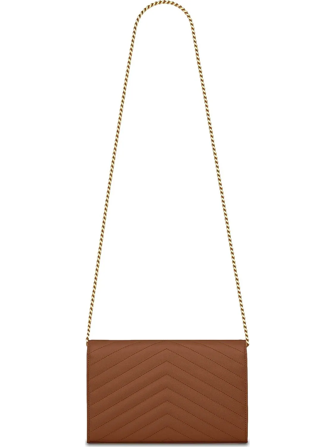 Бумажник Saint Laurent Monogram Chain Wallet Naturel Dark — изображение 2 из 3, коричневый