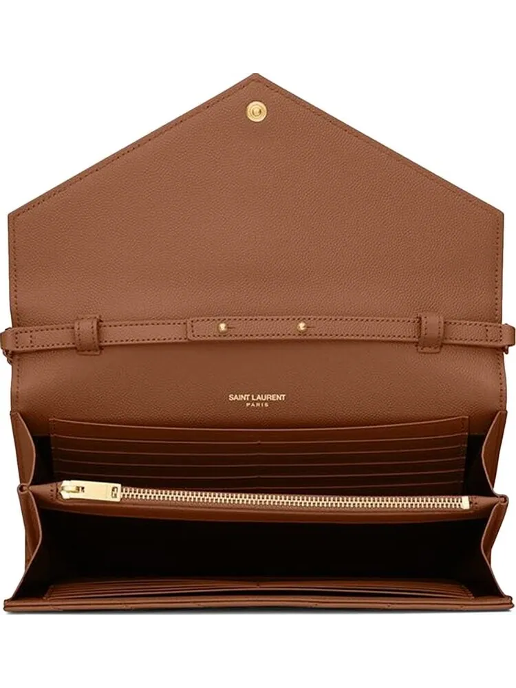 Бумажник Saint Laurent Monogram Chain Wallet Naturel Dark — изображение 3 из 3, коричневый