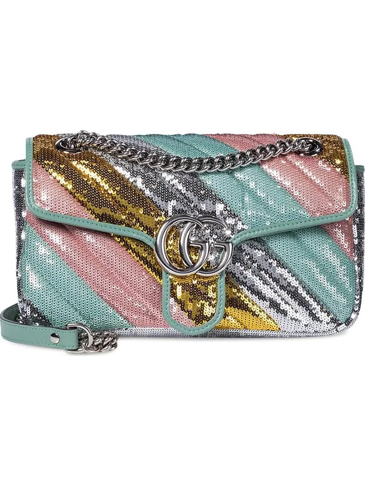 Сумка женская малая кросс-боди Gucci GG Marmont Sequin — изображение 1 из 2, мульти