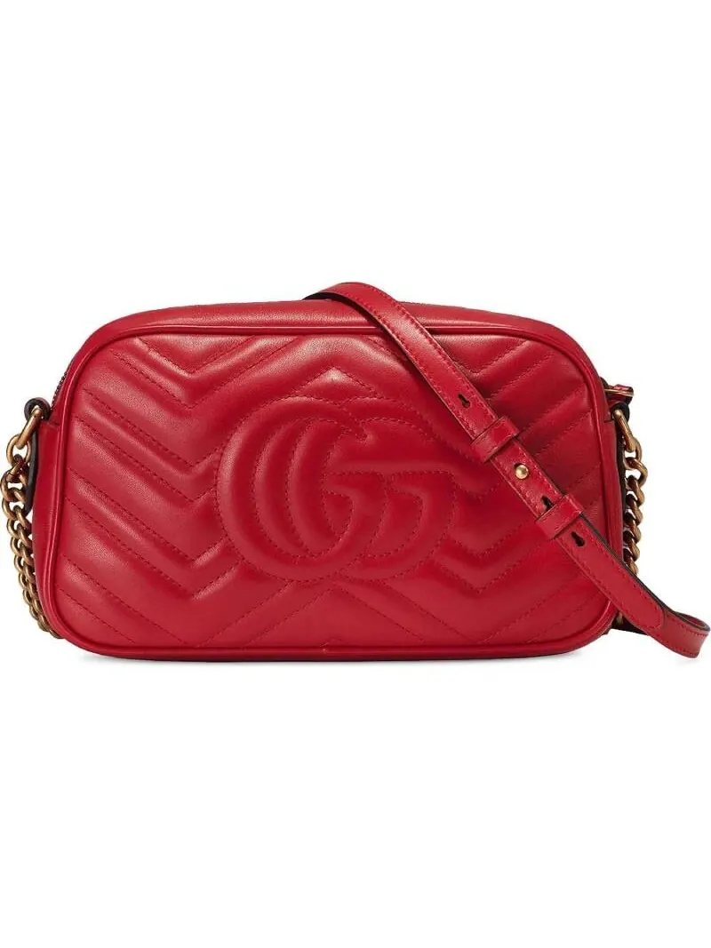 Сумка женская кросс-боди Gucci GG Marmont Matelasse — изображение 2 из 3, красный