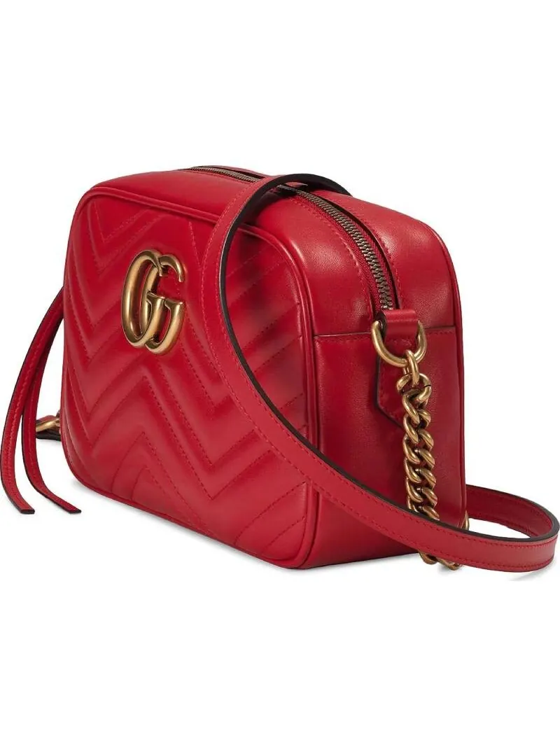Сумка женская кросс-боди Gucci GG Marmont Matelasse — изображение 3 из 3, красный