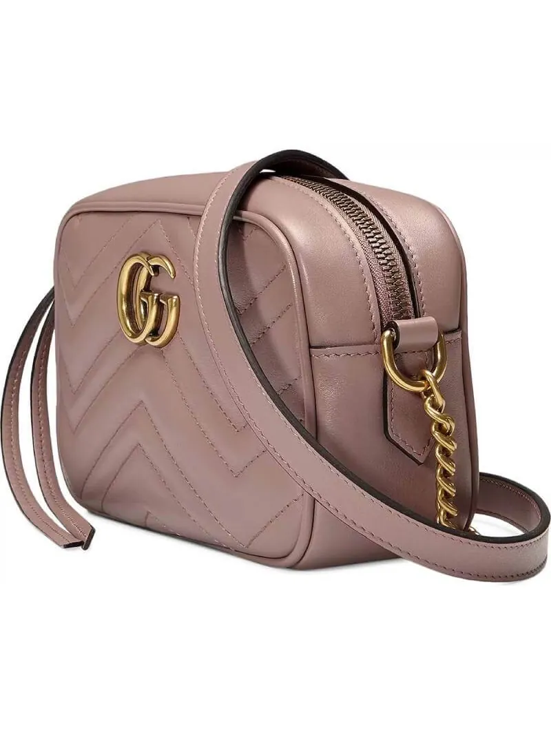 Сумка женская кросс-боди Gucci GG Marmont Matelass? — изображение 3 из 4, розовый