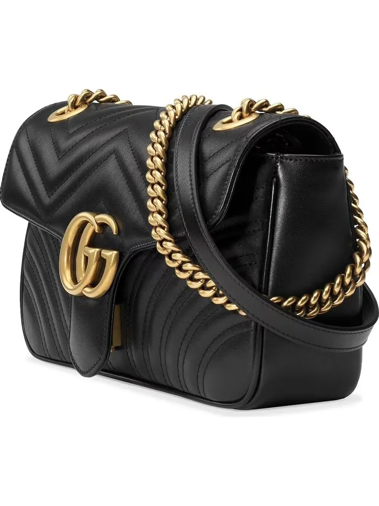 Сумка женская малая кросс-боди Gucci GG Marmont Matelass? — изображение 2 из 4, черный