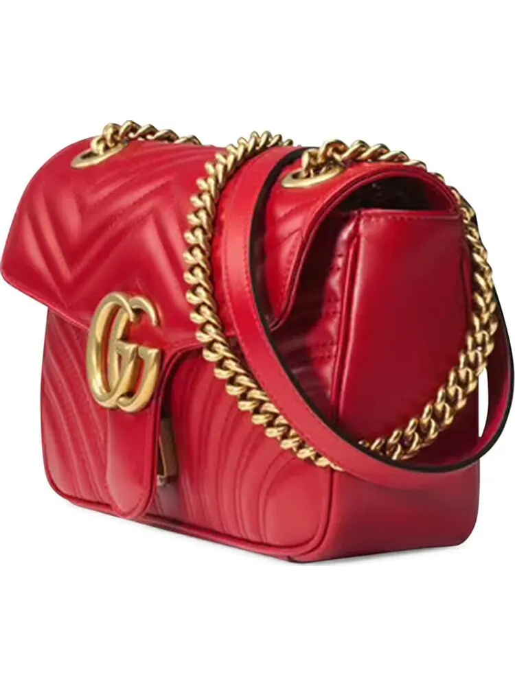 Сумка женская малая кросс-боди Gucci GG Marmont Matelass? — изображение 2 из 4, красный