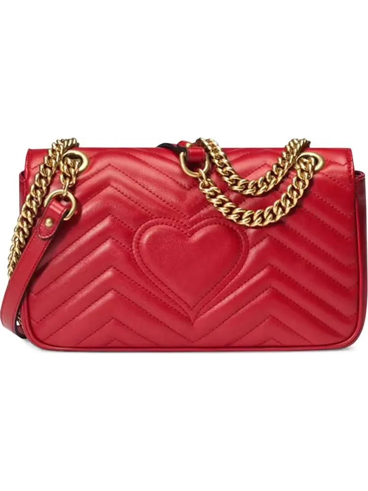 Сумка женская малая кросс-боди Gucci GG Marmont Matelass? — изображение 3 из 4, красный