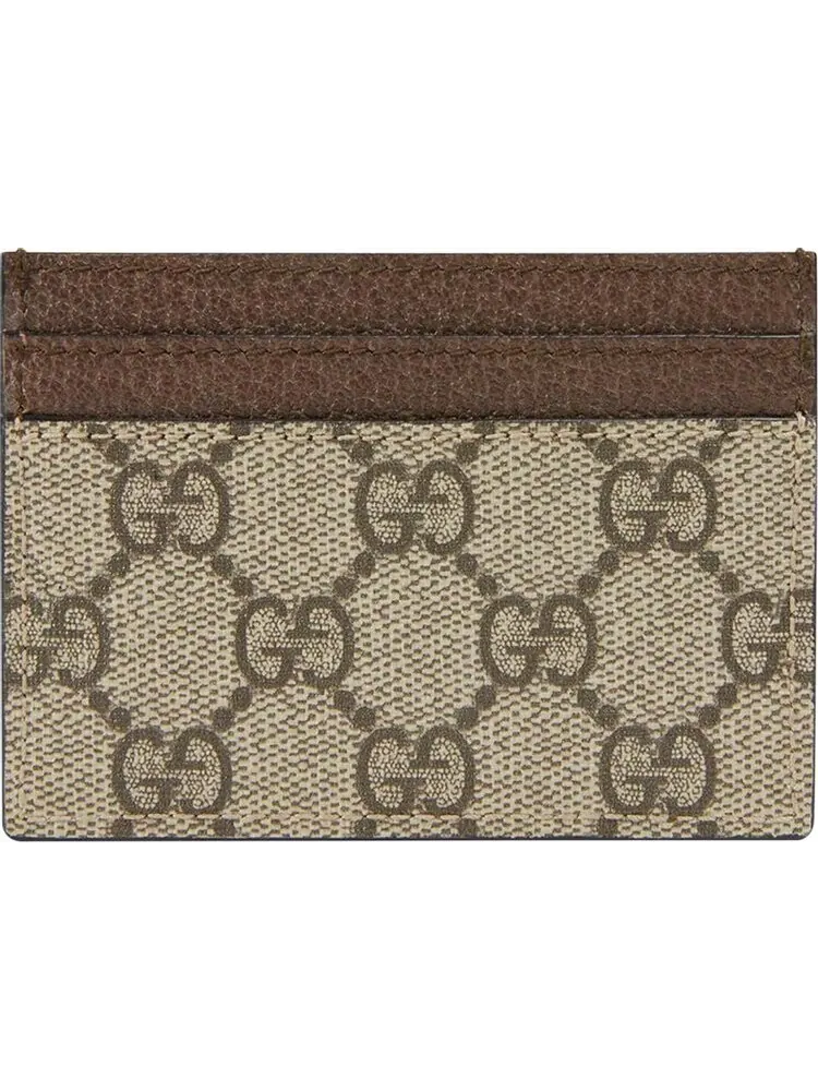 Картхолдер Gucci GG Supreme Ophidia Large Card Case Beige/Ebony — изображение 2 из 2, коричневый