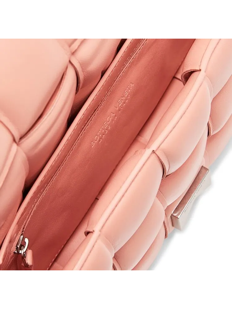 Сумка Bottega Veneta Padded Cassette Bag Peachy/Silver — изображение 3 из 3, оранжевый