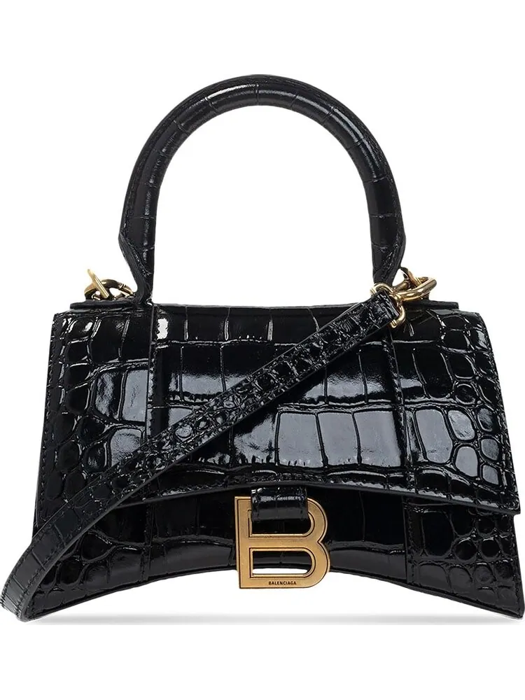Сумка женская top-handle Balenciaga Hourglass XS Black