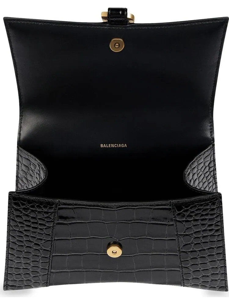 Сумка женская top-handle Balenciaga Hourglass XS Black — 4