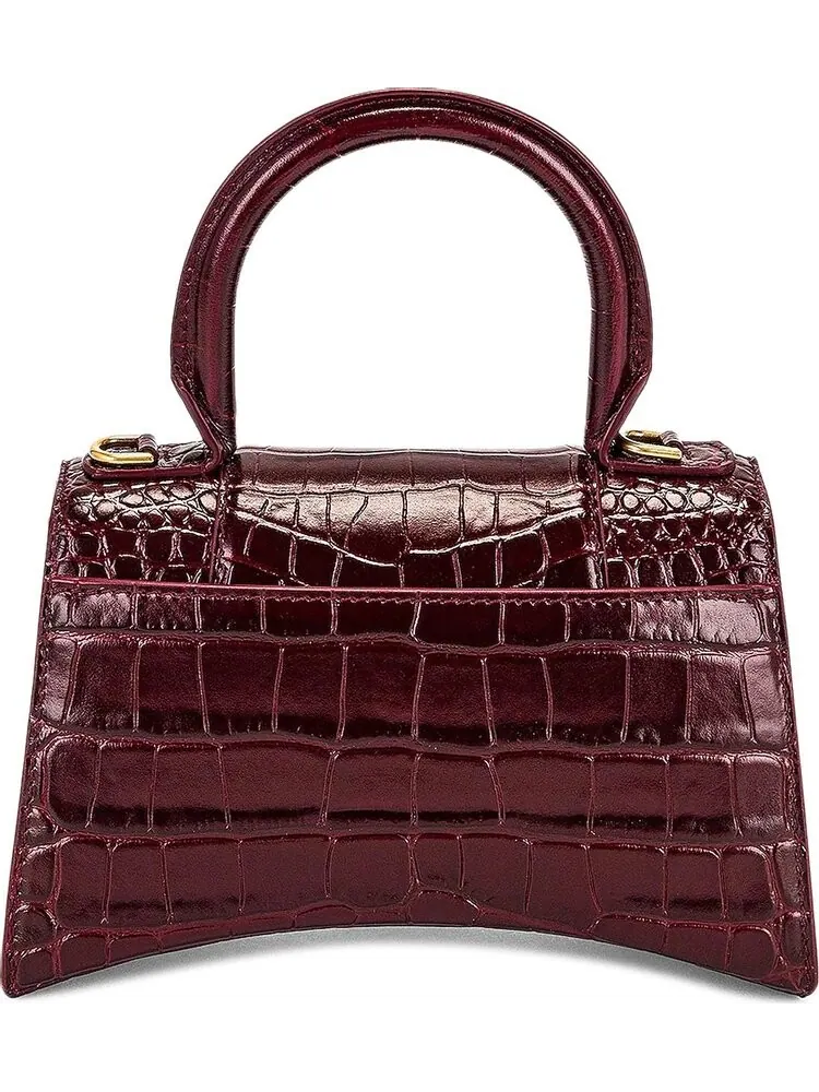 Сумка женская кросс-боди Balenciaga Hourglass XS Handbag Dark Red — изображение 2 из 3, красный