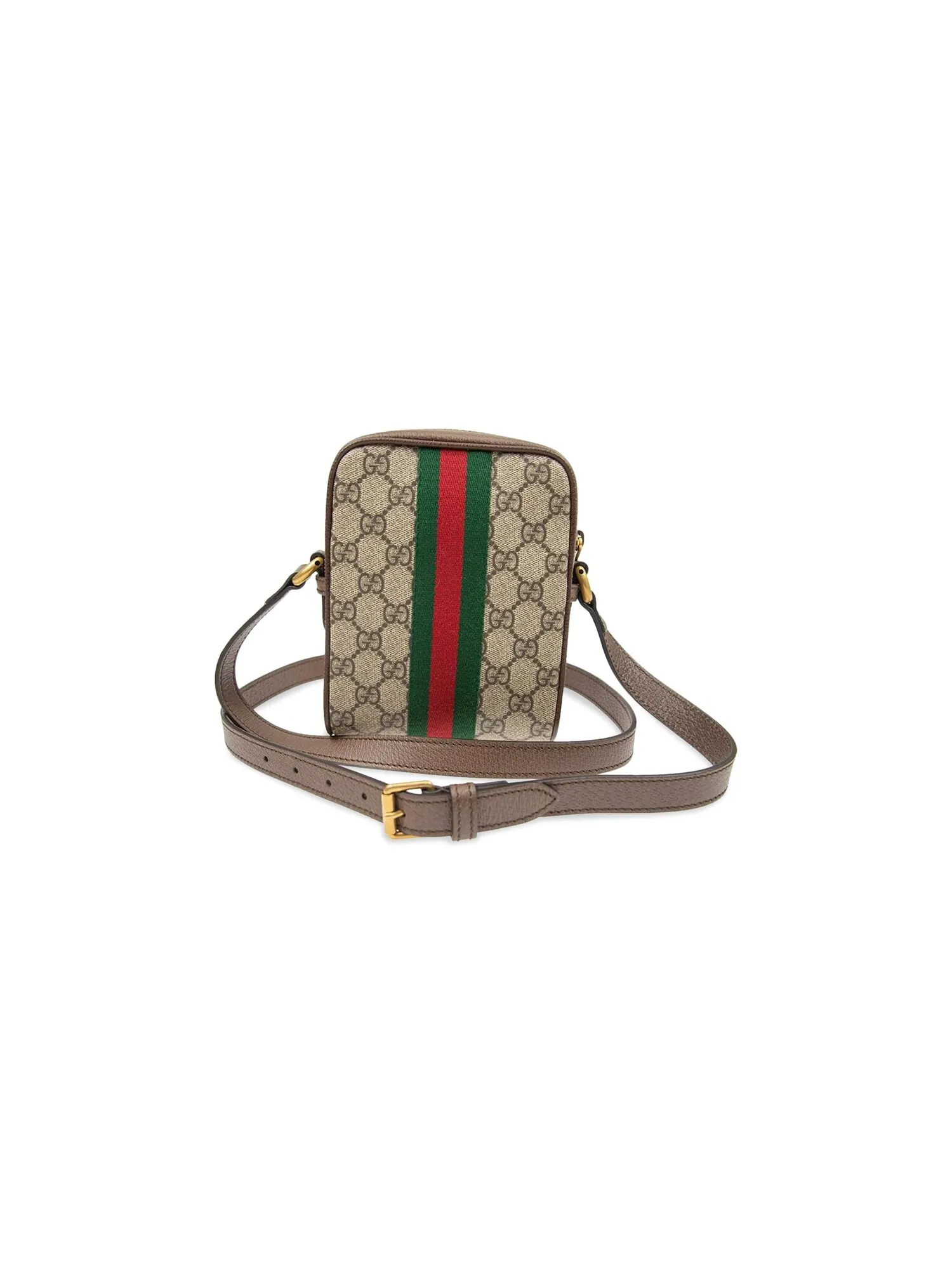 Сумка женская кросс-боди Gucci GG Supreme Ophidia — изображение 2 из 3, бежевый