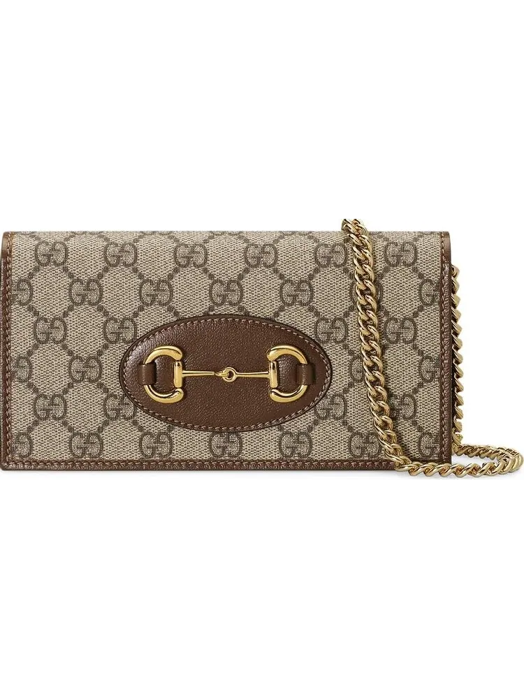 Кошелек Gucci 1995 Horsebit Chain Wallet Beige/Brown Sugar — изображение 1 из 1, коричневый