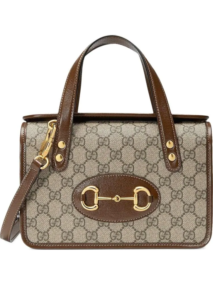 Сумка Gucci Horsebit 1955 Mini, с металлической пряжкой — изображение 1 из 3, коричневый
