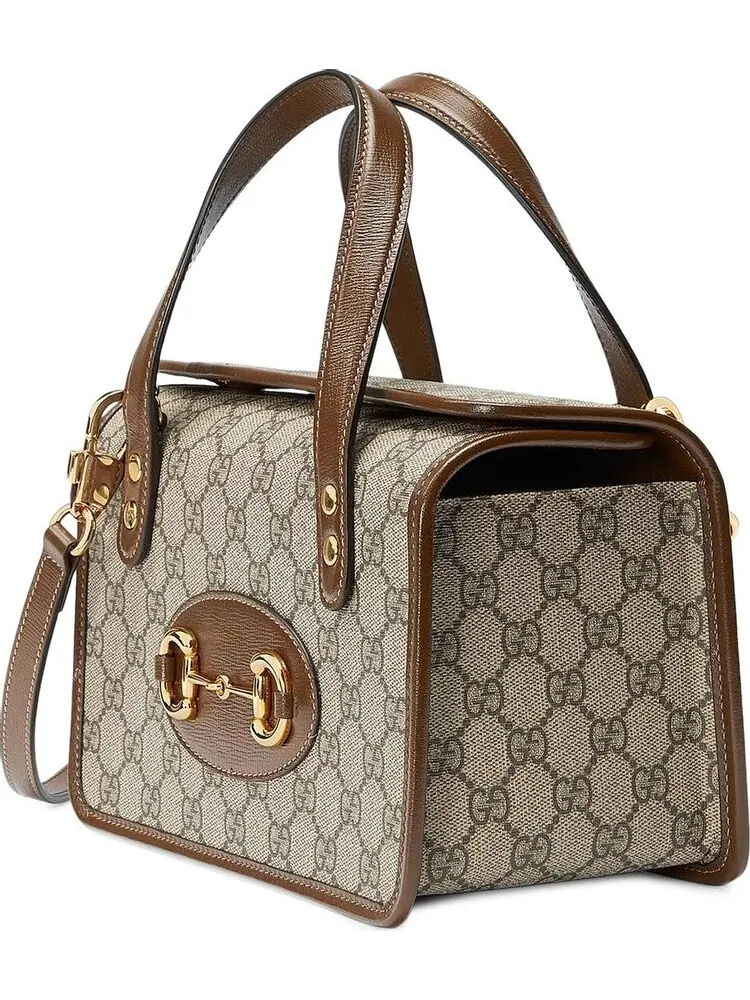 Сумка Gucci Horsebit 1955 Mini, с металлической пряжкой — изображение 2 из 3, коричневый