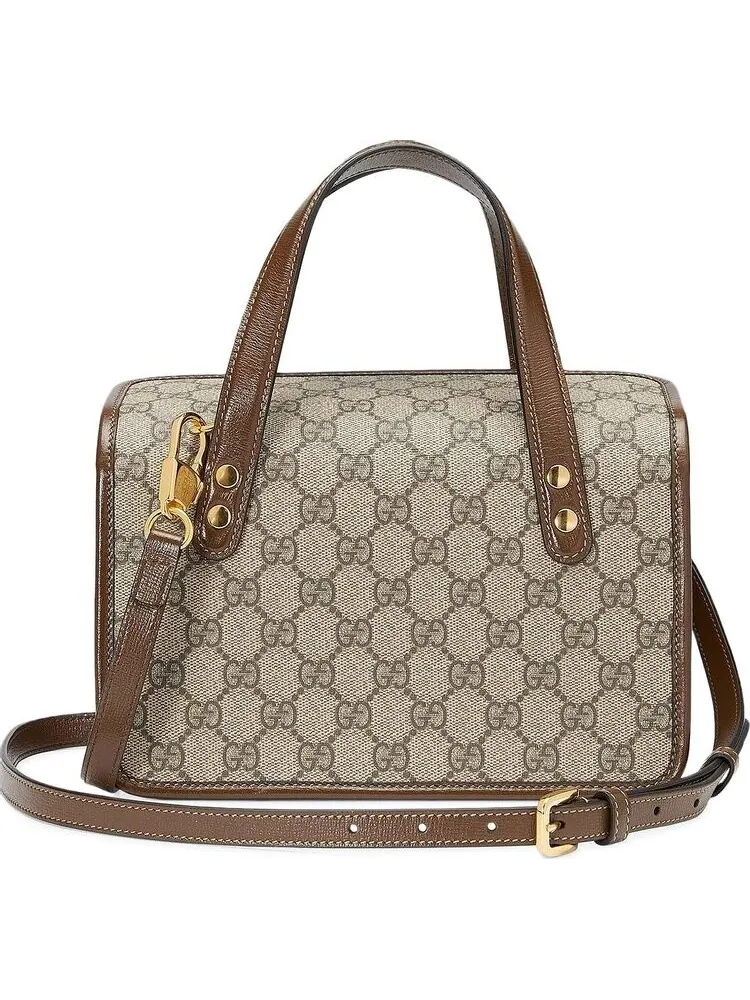 Сумка Gucci Horsebit 1955 Mini, с металлической пряжкой — изображение 3 из 3, коричневый