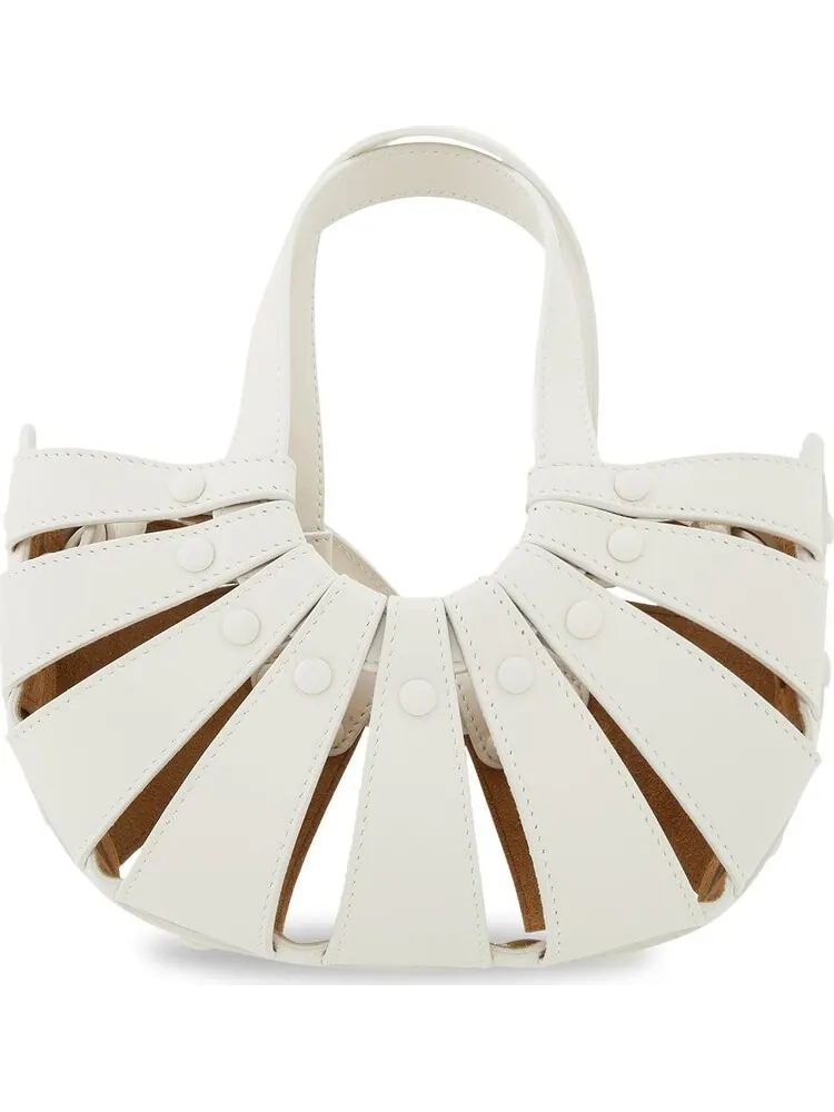 Сумка Bottega Veneta The Shell Bag White/Frost/Gold