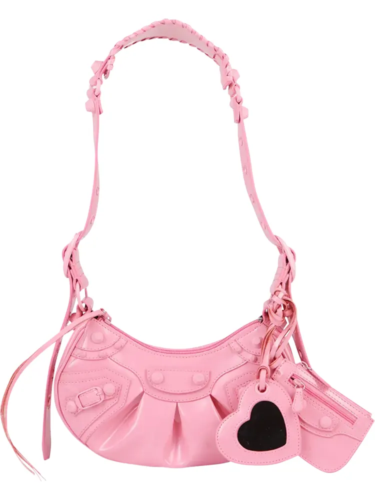 Сумка женская кросс-боди Balenciaga XS Le Cagole Faux Leather Sweet Pink — изображение 1 из 1, розовый