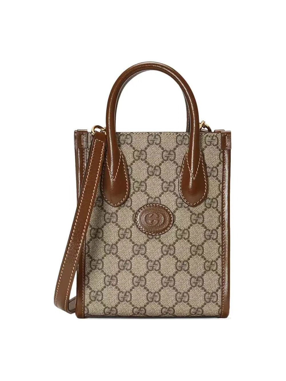 Сумка унисекс тоут 100 % кожа Gucci Interlocking G — 2
