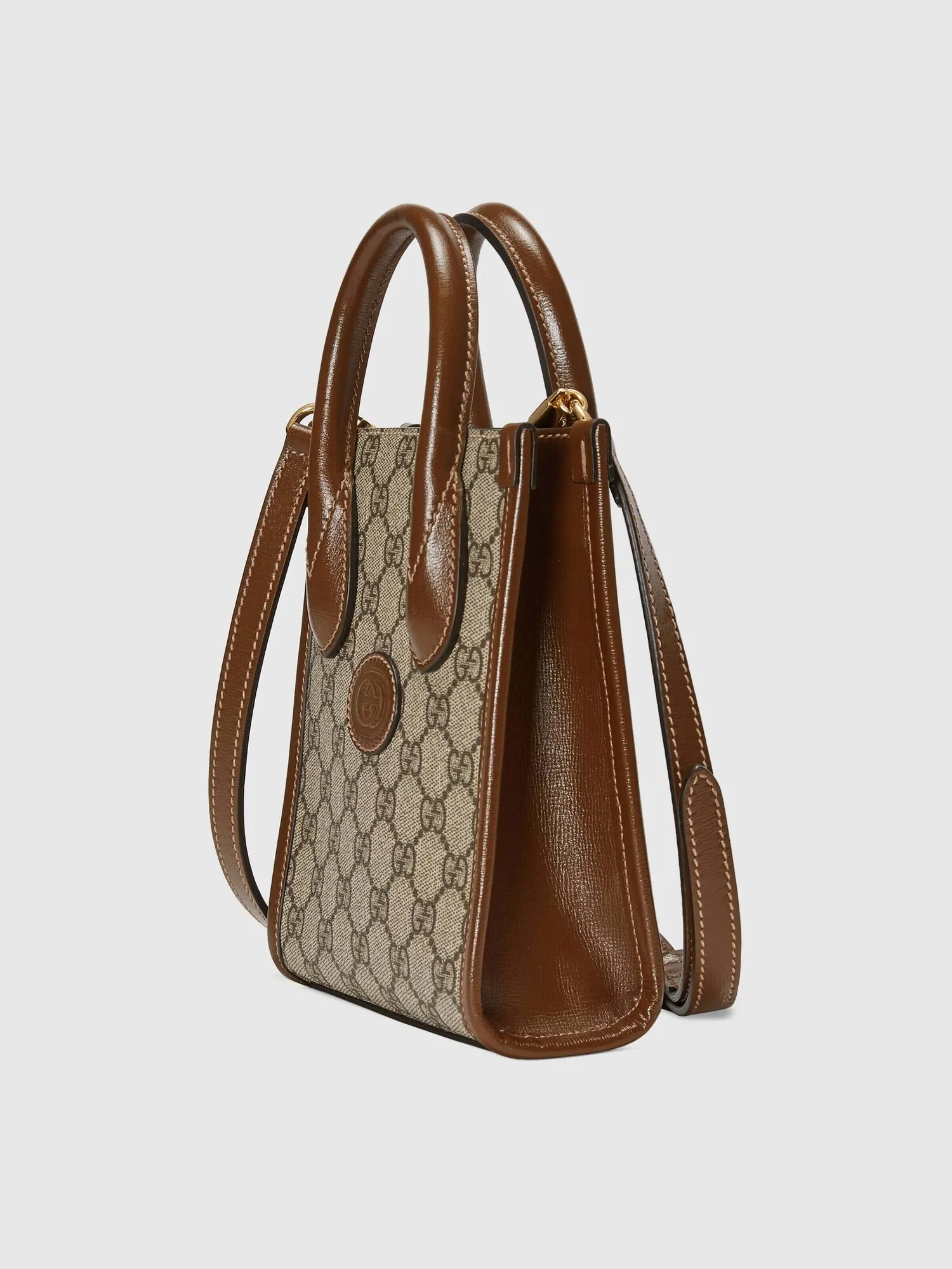 Сумка унисекс тоут 100 % кожа Gucci Interlocking G — 4