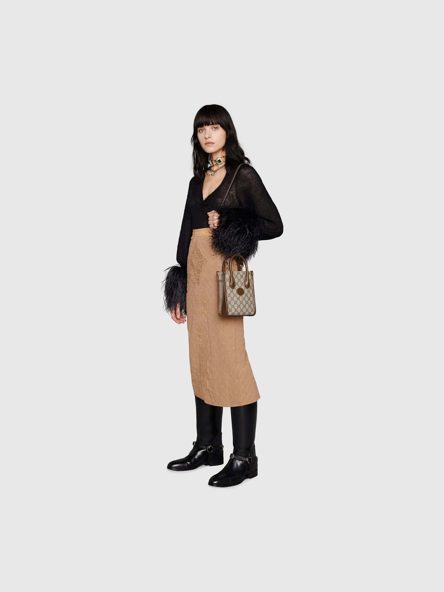 Сумка унисекс тоут 100 % кожа Gucci Interlocking G — 10