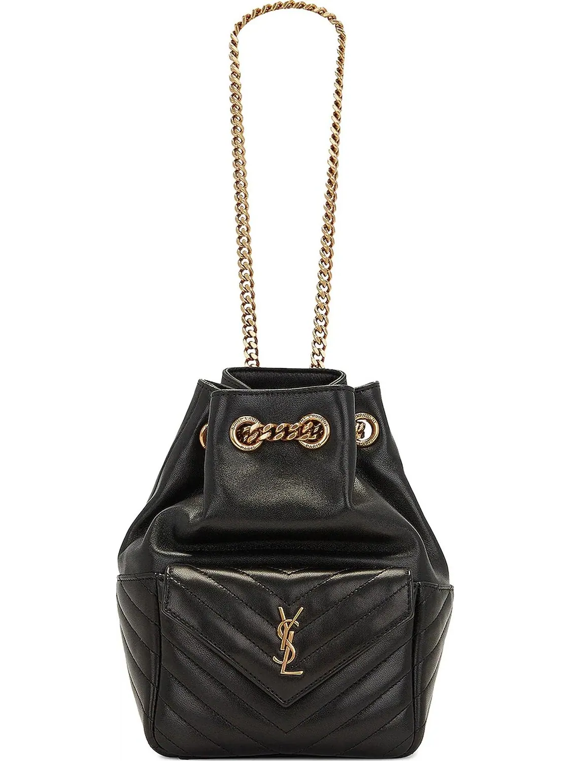 Сумка Saint Laurent Joe Chevron Bucket Bag — 1