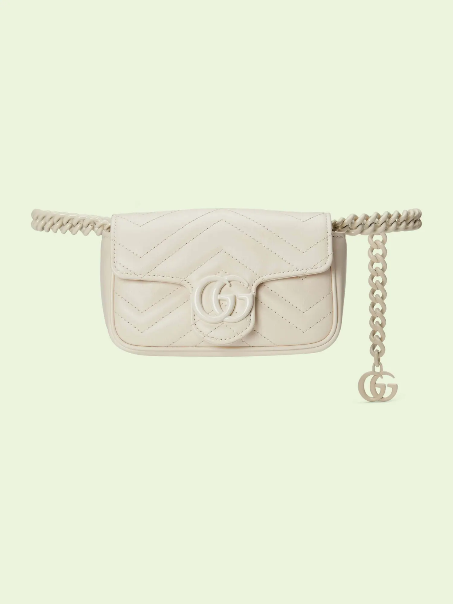 Сумка женская поясная Gucci GG Marmont — изображение 4 из 10, белый