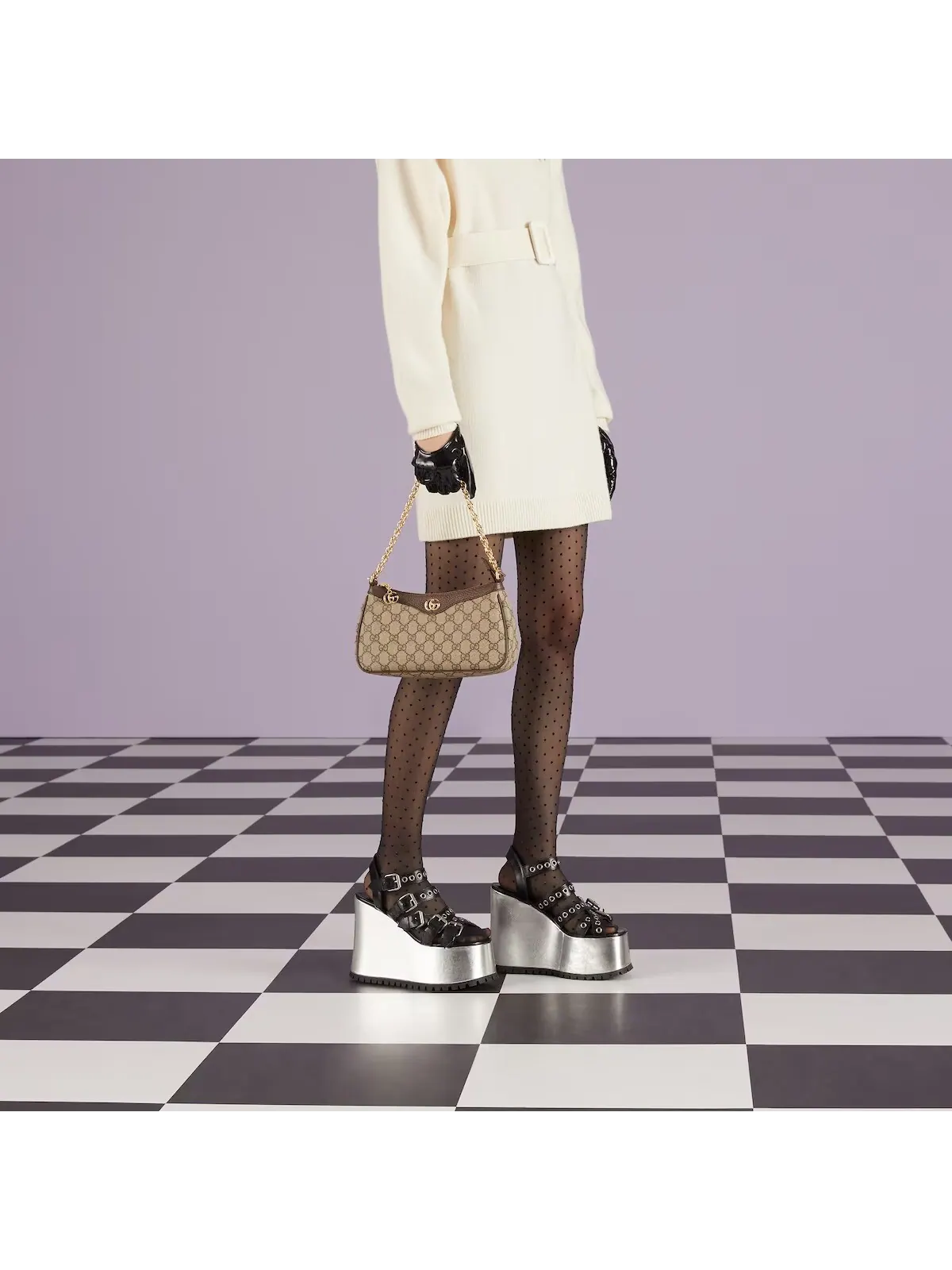 Сумка женская малая top-handle Gucci Ophidia GG — 6