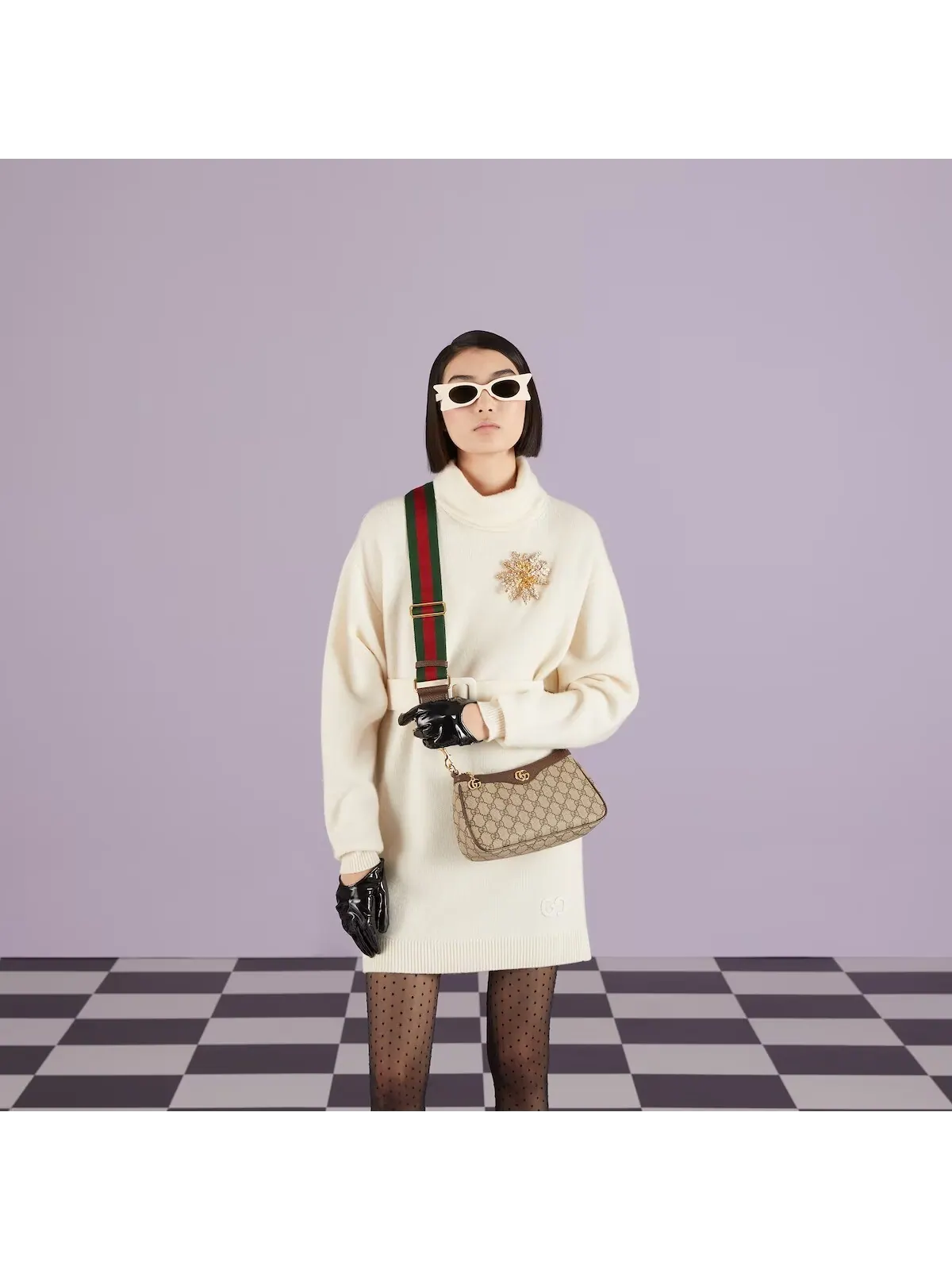 Сумка женская малая top-handle Gucci Ophidia GG — 7