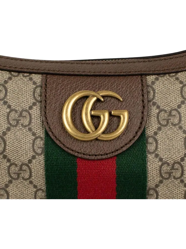 Сумка женская малая кросс-боди Gucci Ophidia GG — изображение 3 из 3, бежевый