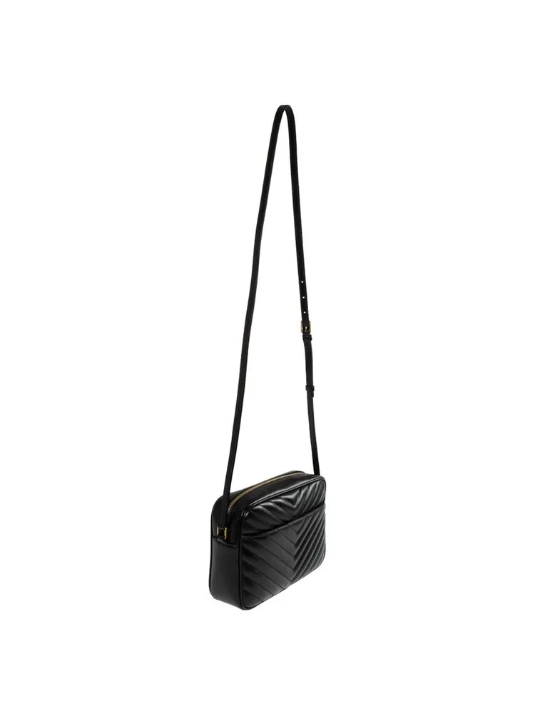 Сумка Saint Laurent Lou Quilted Crossbody Bag — изображение 2 из 3, черный