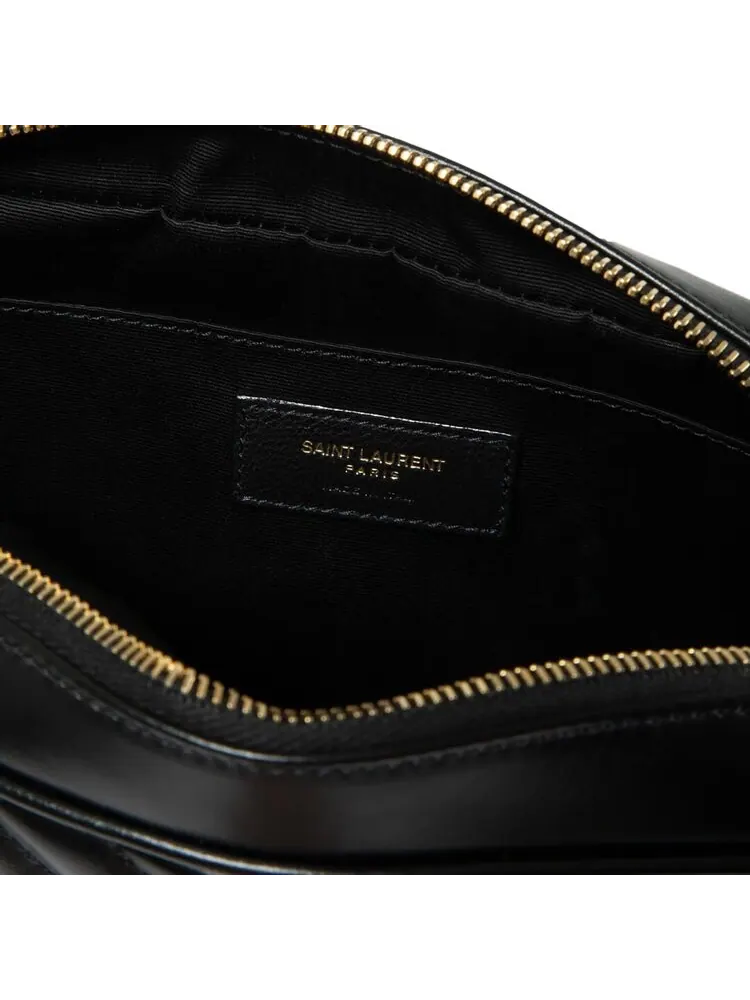 Сумка Saint Laurent Lou Quilted Crossbody Bag — изображение 3 из 3, черный