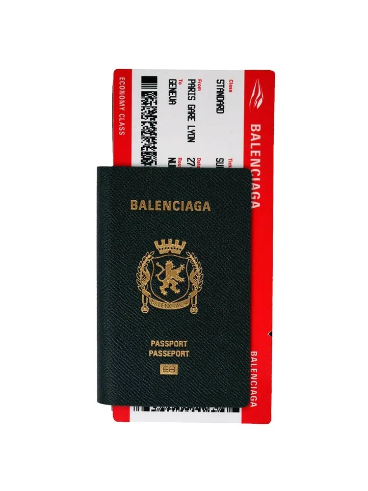 Кошелек Balenciaga Passport Long Wallet 1 Ticket — изображение 1 из 3, зеленый