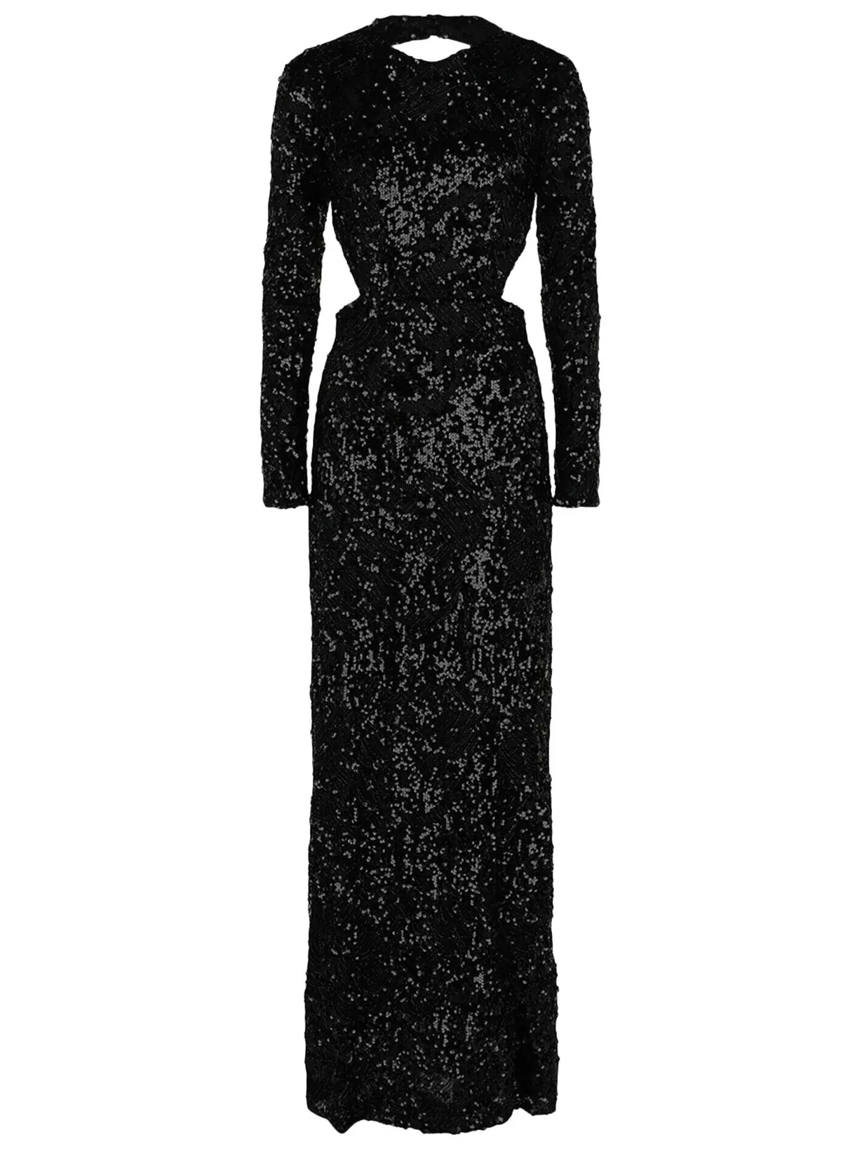 Платье Givenchy, расшитое пайетками, с вырезом, черное — изображение 1 из 2, черный