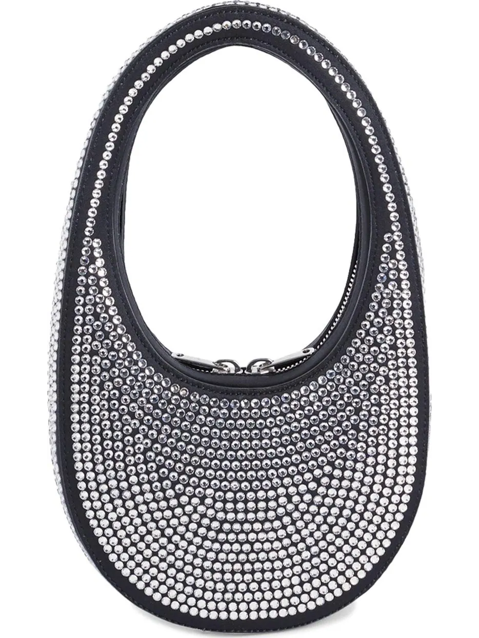Сумка Coperni Crystal Embellished Mini Swipe Bag Black Crystal — черный