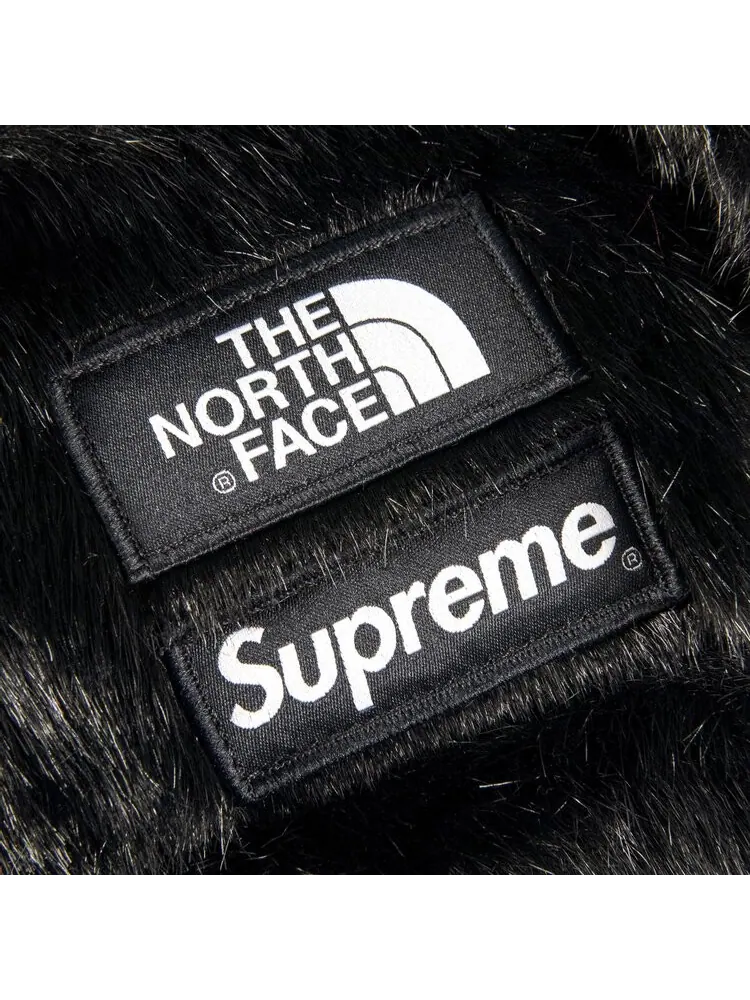 Сумка Supreme x The North Face Faux Fur Waist Bag Black — 3