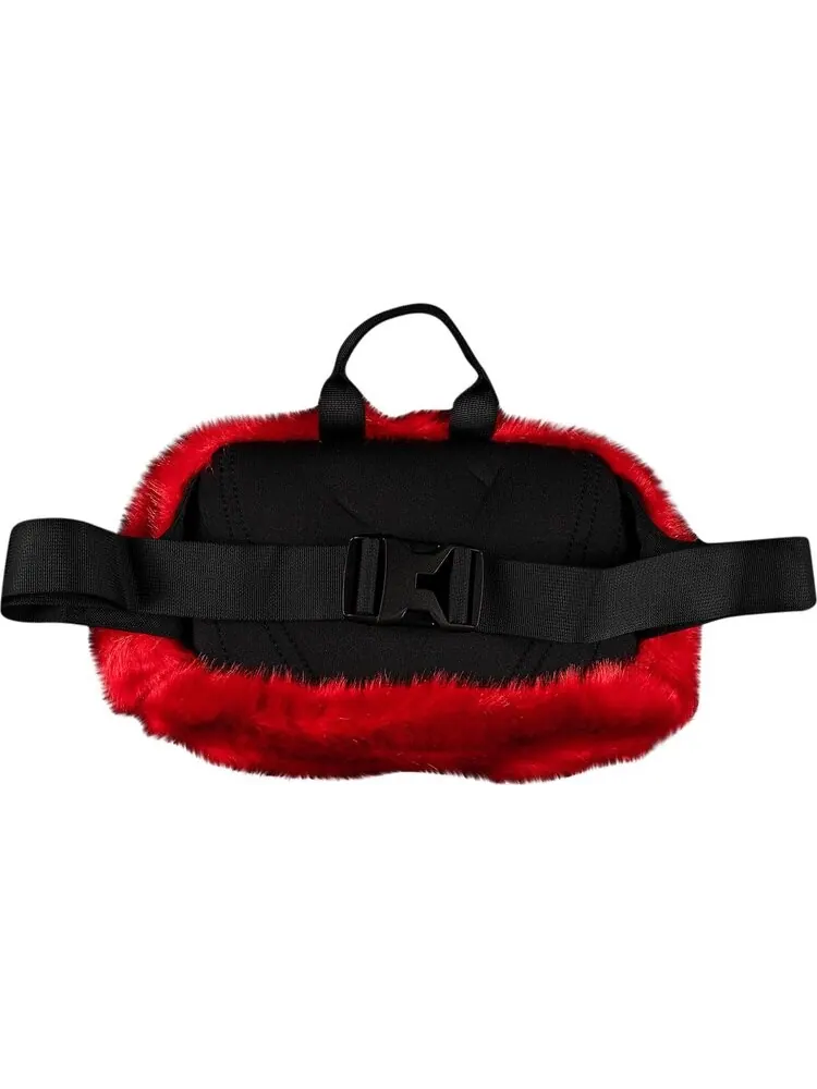 Сумка Supreme x The North Face Faux Fur Waist Bag Red — 2