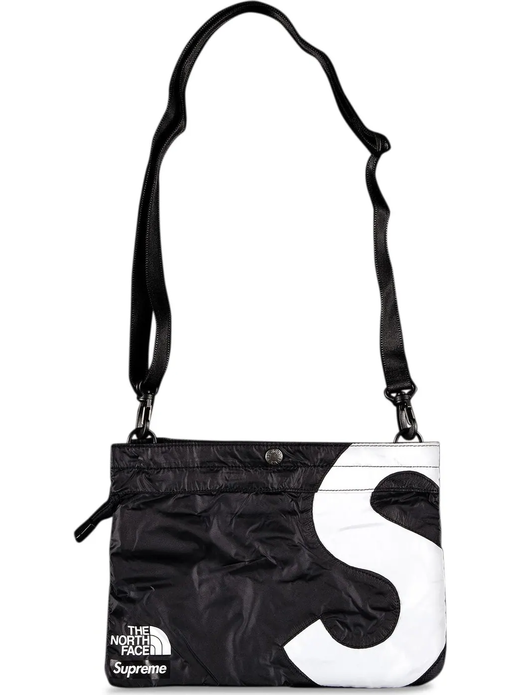 Сумка Supreme x The North Face S Logo Shoulder Bag Black — 1