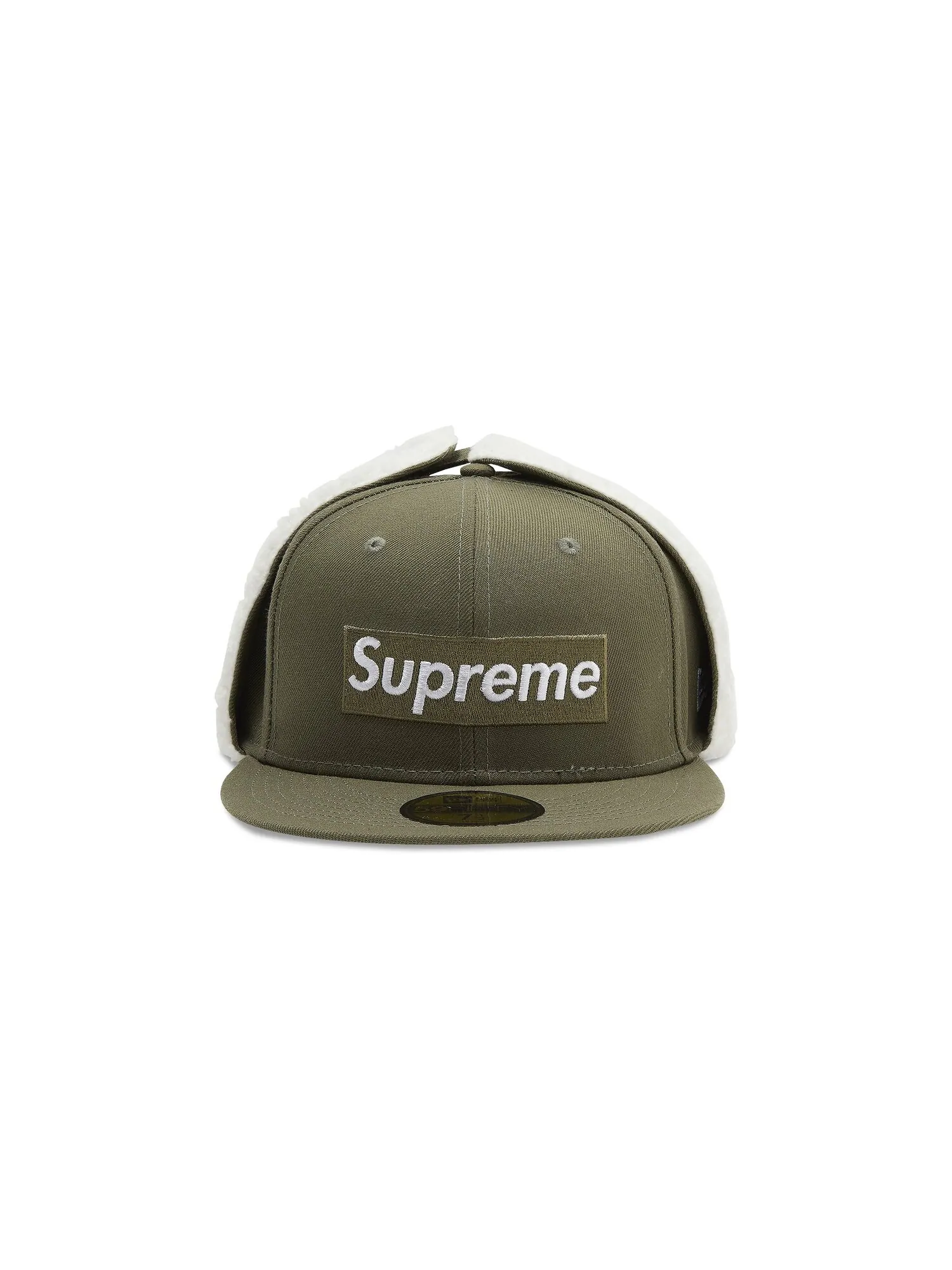 Сумка-ушанка Supreme x New Era с логотипом Оливковый — 2
