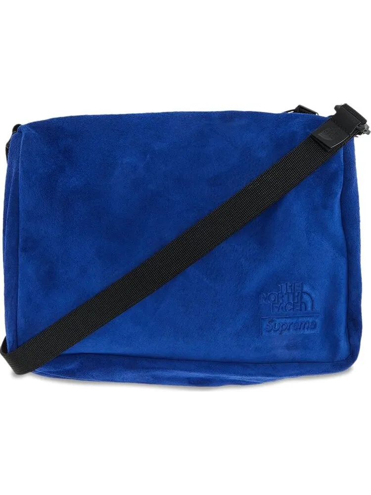 Сумка через плечо Supreme x The North Face Suede  'Blue' — 1
