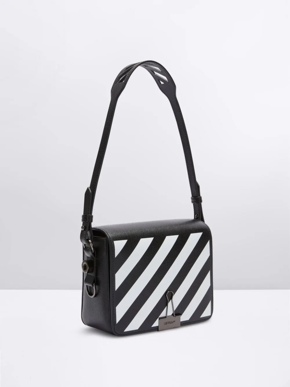 Сумка Off-White Diag Flap — изображение 4 из 6, черный/белый