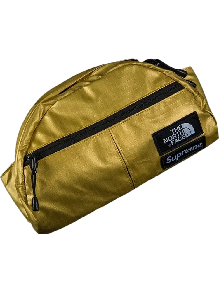 Сумка Supreme x The North Face Metallic Roo Ii Lumbar Pack Gold — 1