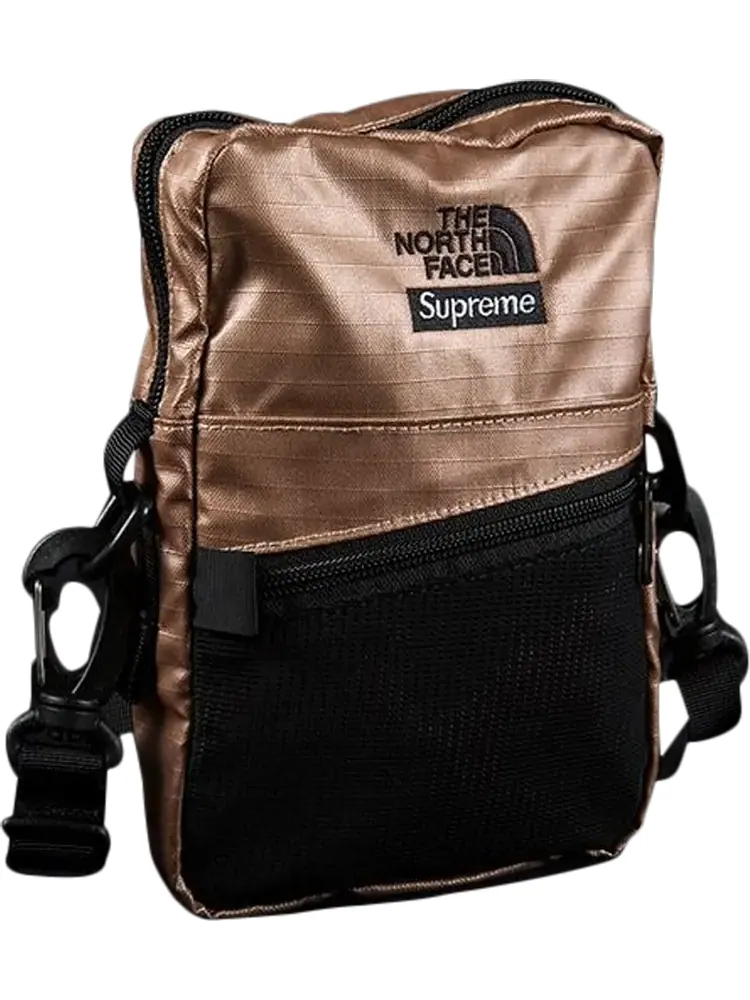 Сумка Supreme x The North Face Metallic Shoulder Bag Rose — 1