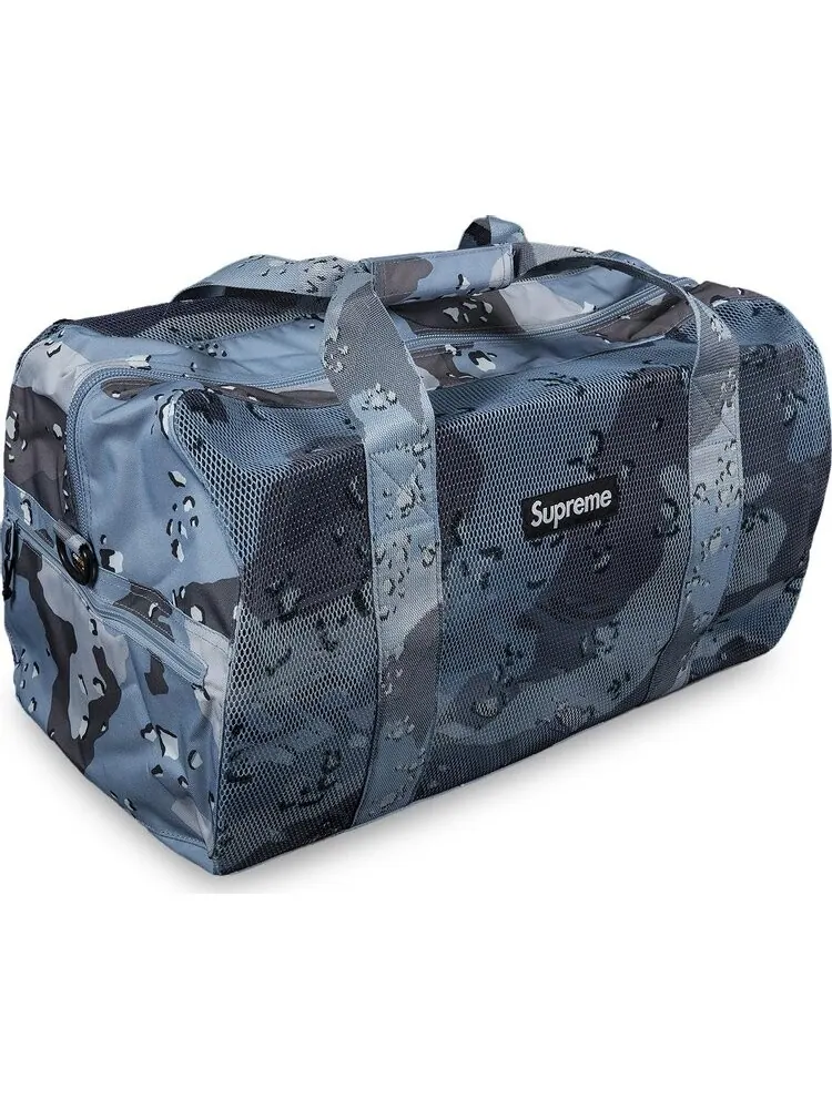 Сумка Supreme Big Duffle Bag Blue Chocolate Chip Camo — 1
