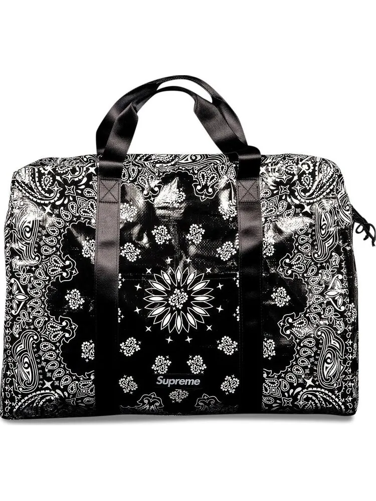 Сумка Supreme Bandana Tarp Large Duffle Bag Black — 1