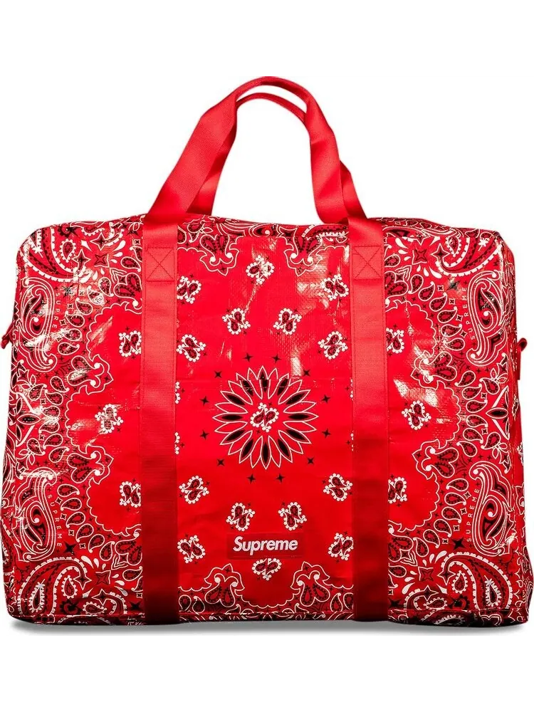 Сумка Supreme Bandana Tarp Large Duffle Bag Red — 1