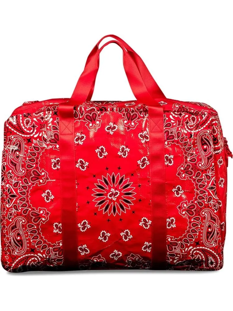 Сумка Supreme Bandana Tarp Large Duffle Bag Red — 2
