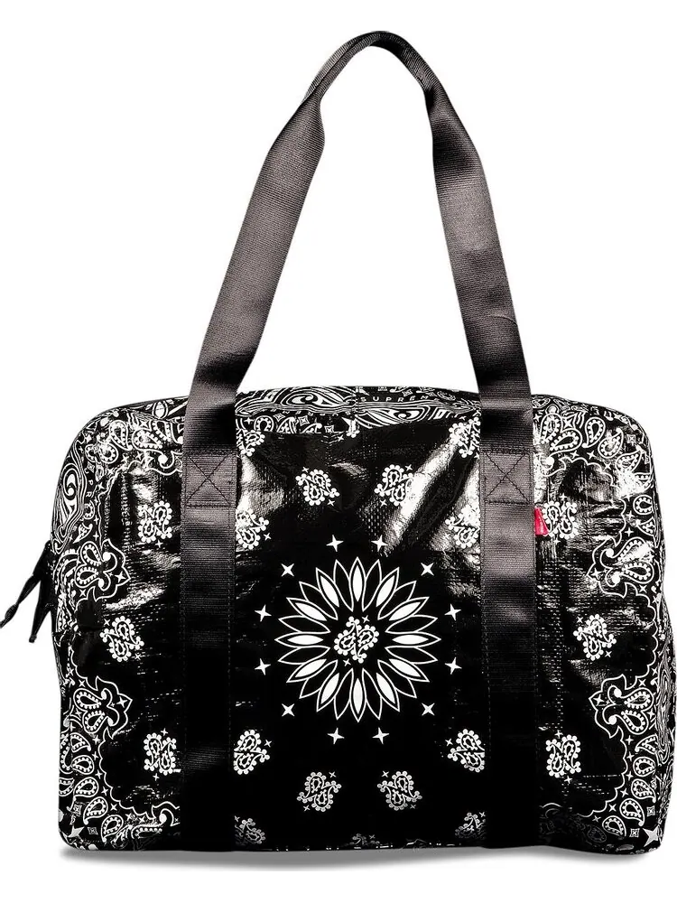 Сумка Supreme Bandana Tarp Small Duffle Bag Black — 2