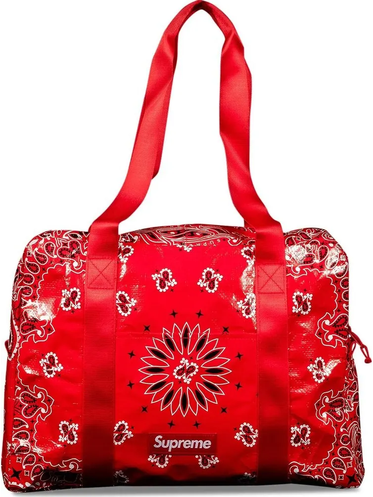 Сумка Supreme Bandana Tarp Small Duffle Bag Red — 1