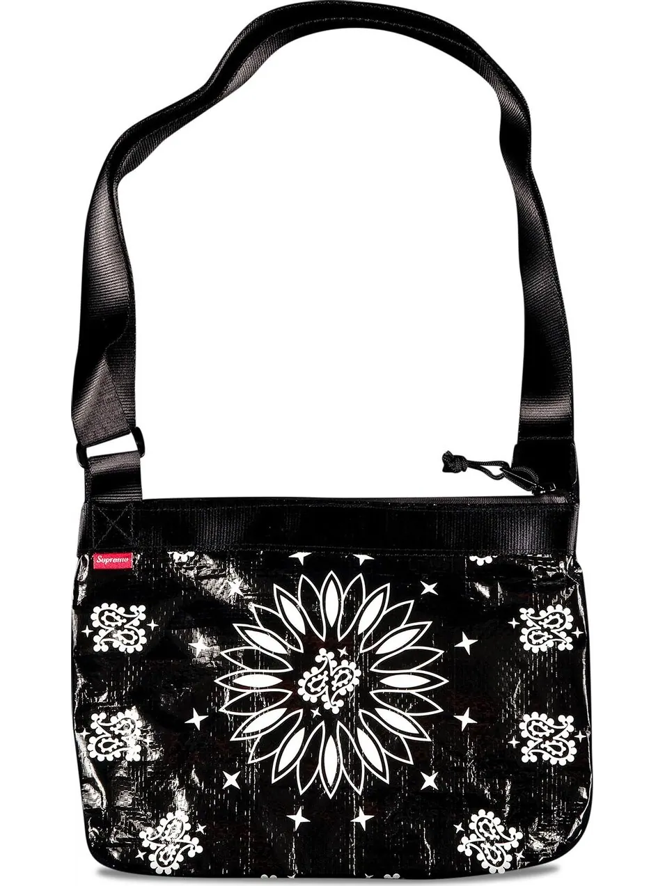 Сумка Supreme Bandana Tarp Side Bag Black — 2