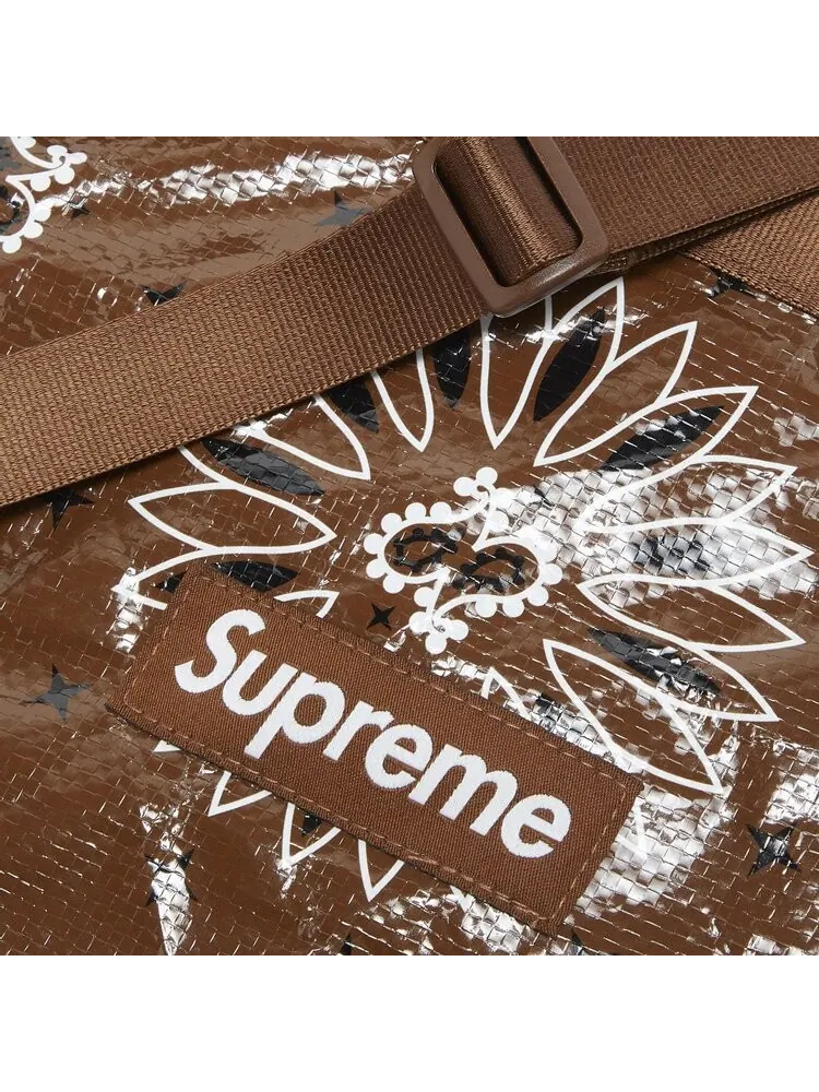 Сумка Supreme Bandana Tarp Side Bag Brown — 3